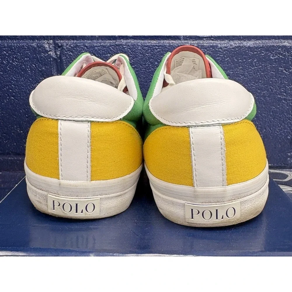 Polo Ralph Lauren Thorton Shoes Men's Size 13 Colorblock Canvas Sneakers - Picture 6 of 11